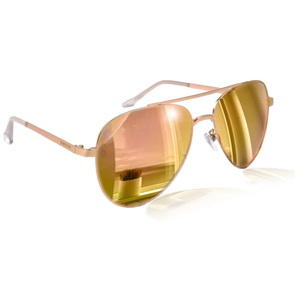🇺🇸100% Real Glass lenses COPPER Flash ROSE GOLD Pilot Aviator 60mm Standard